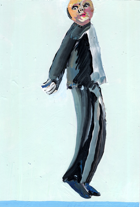 heiko hoefer, Jump, acrylic on paper, 2017