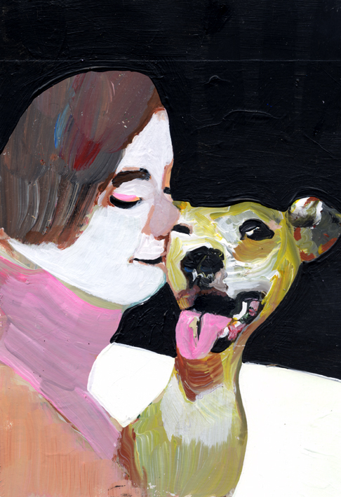 observismus, observism, heiko hoefer, My dog, acrylic on paper, 2017