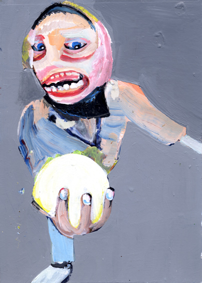 observismus, observism, heiko hoefer, Artificial mouth, acrylic on paper, 2018