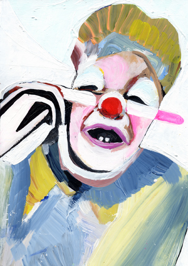 heiko höfer, The truth, acrylic on paper, 2018