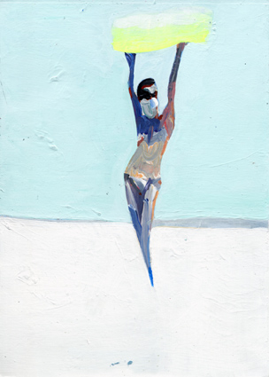 heiko hoefer, Secretless, acrylic on paper, 2018