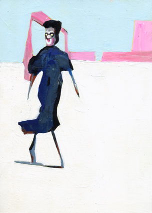 heiko hoefer, Alienated situation, acrylic on paper, 2018