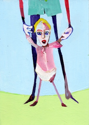 heiko höfer, Designer baby, acrylic on paper, 2018