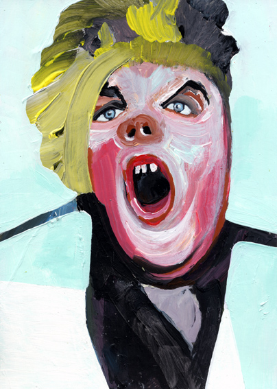 heiko höfer, The scream, acrylic on paper, 2019