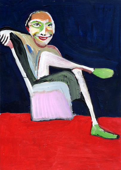heiko höfer, World view, acrylic on paper, 2019