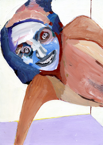heiko höfer, Hungry ghost, acrylic on paper, 2020