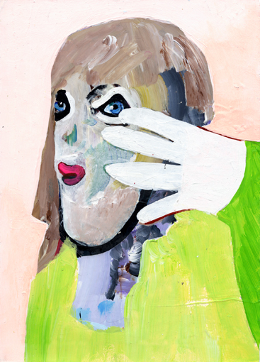 heiko höfer, Mona, acrylic on paper, 2020