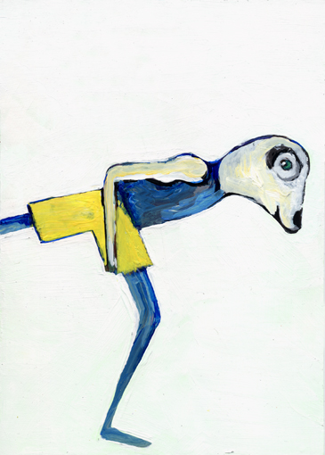 heiko höfer, Spirit animal, acrylic on paper, 2020